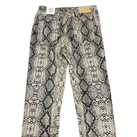 NWT ZARA High Rise Skinny Pant Size 6 Python Print - Picture 6 of 8